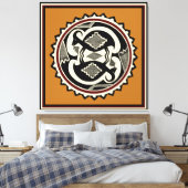 Mimbres Tribal Mt. Goats Canvas Print Leinwanddruck (Insitu (Schlafzimmer))