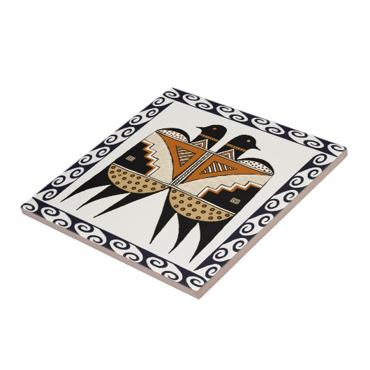 Mimbres Twin Birds Fliese (Seite)