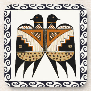 Mimbres Twin Birds Getränkeuntersetzer