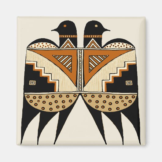 Mimbres Twin Birds Magnet (Vorne)