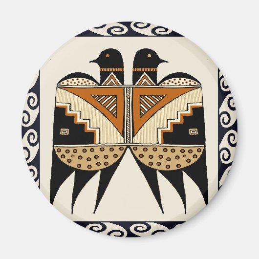 Mimbres Twin Birds Magnet (Vorne)