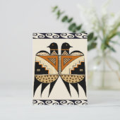 Mimbres Twin Birds Postkarte (Stehend Vorderseite)