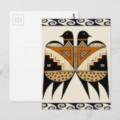 Mimbres Twin Birds Postkarte (Vorne/Hinten)