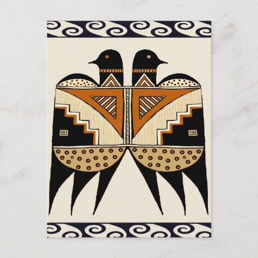 Mimbres Twin Birds Postkarte (Vorderseite)