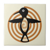 Mimbres Vogel-Kunst-Fliese Fliese (Vorderseite)
