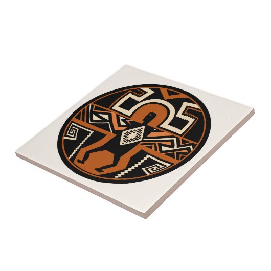 Mimbres Warrior Fliese (Seite)