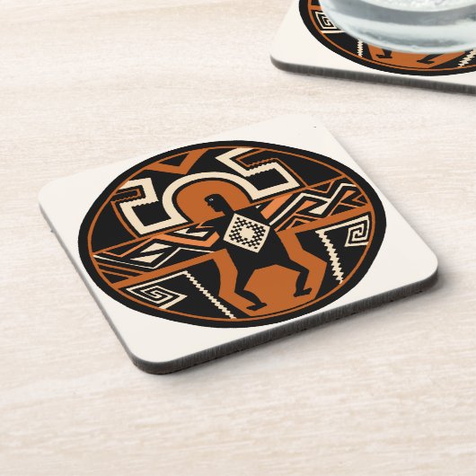 Mimbres Warrior Getränkeuntersetzer (Linke Seite)