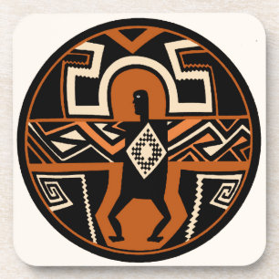 Mimbres Warrior Getränkeuntersetzer