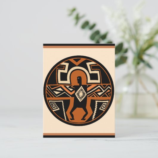 Mimbres Warrior Postkarte (Stehend Vorderseite)