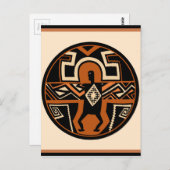 Mimbres Warrior Postkarte (Vorne/Hinten)