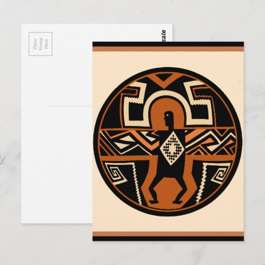 Mimbres Warrior Postkarte (Vorne/Hinten)