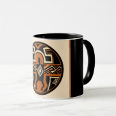 Mimbres Warrior Tasse (VorderseiteRechts)