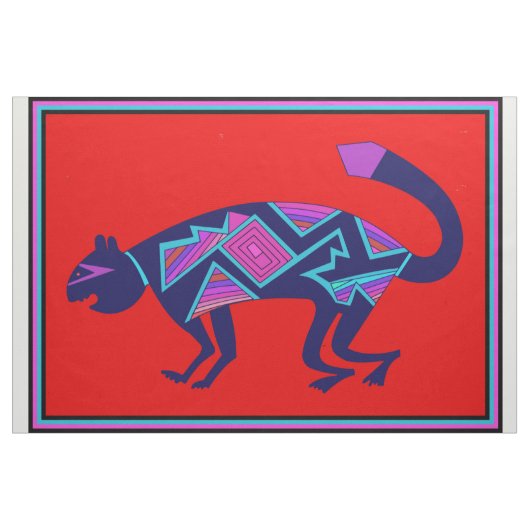 Mimbres Wild Cat Stoffdesign Stoff (Yard (91,4 cm))