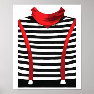 Mime Artist Performer Arts Halloween Kostümcospl Poster