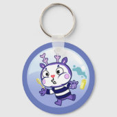 Mime in einer Blase Schlüsselanhänger (Vorderseite)