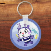 Mime in einer Blase Schlüsselanhänger (Vorderseite)