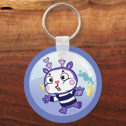 Mime in einer Blase Schlüsselanhänger (Vorderseite)