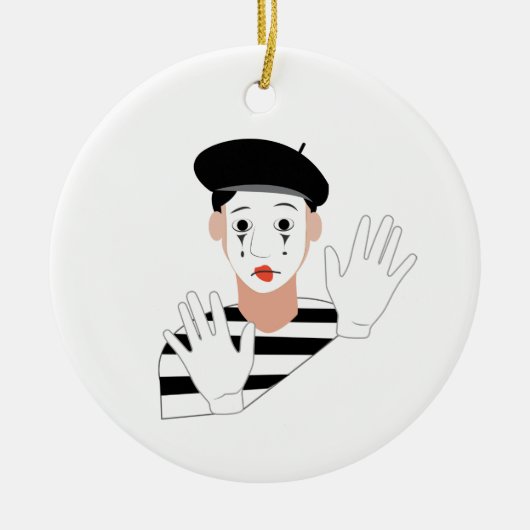 Mime Keramik Ornament (Vorne)