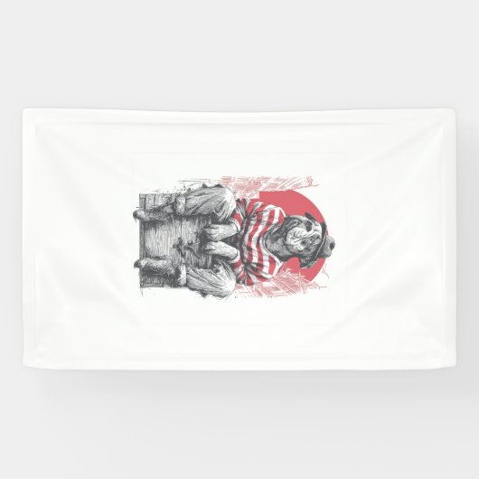 Mime Mastiff � Stummer Lustiger Hund Banner (Horizontal)