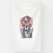 Mime Mastiff � Stummer Lustiger Hund Banner (Vertikal)