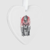 Mime Mastiff � Stummer Lustiger Hund Ornament (Vorderseite)