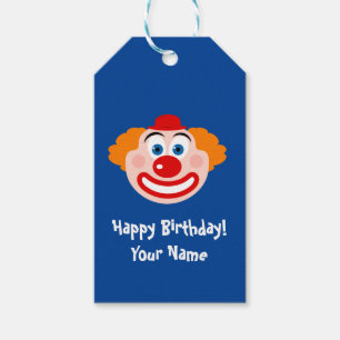 Mime mit großer roter Nase Happy Geburtstagsgesche Geschenkanhänger