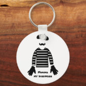 Mime Pantomime Mimming Schlüsselanhänger (Vorderseite)