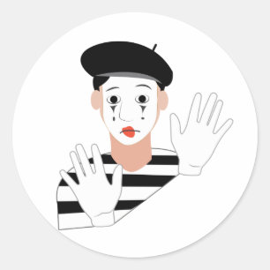 Mime Runder Aufkleber