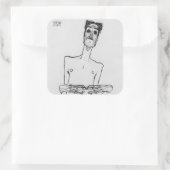 Mime van Osen Quadratischer Aufkleber (Tasche)