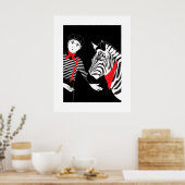 Mime Zebra-Poster Poster (Küche)