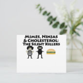 Mimes, Nijas und Cholesterol Postkarte (Stehend Vorderseite)