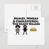 Mimes, Nijas und Cholesterol Postkarte (Vorne/Hinten)