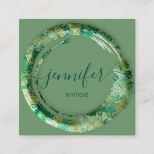 Mimetic Camouflage Abstrakt Fashion Woodland Quadratische Visitenkarte