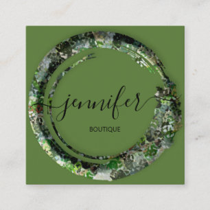 Mimetic Camouflage Militär Moschee Green Quadratische Visitenkarte