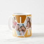 Mimi 5 Foto Editable 4 Letter Bee and Honeycomb Kaffeetasse (Vorderseite Links)
