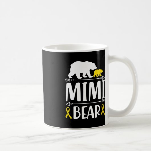 Mimi Bären Krebs Bewusstsein geben Geschenk Mama e Kaffeetasse (Rechts)
