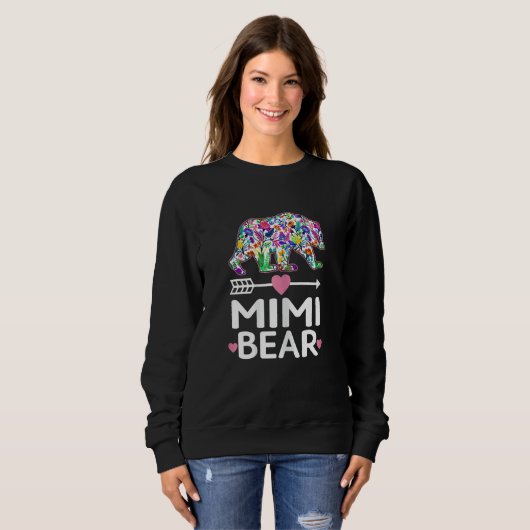 Mimi Bärenmütter Tag Blumenmatte Fami Sweatshirt (Vorne ganz)