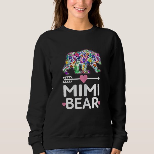 Mimi Bärenmütter Tag Blumenmatte Fami Sweatshirt (Vorderseite)
