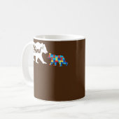 Mimi Bear Autistic Autismus Awareness Autismus Mam Kaffeetasse (Vorderseite Links)