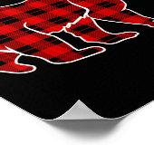 Mimi Bear Karierte Weihnachtskostüme Matching Fam Poster (Ecke)