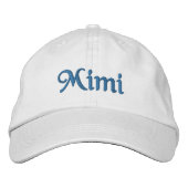 Mimi bestickte Baseballkappe / Hat Blue (Vorderseite)
