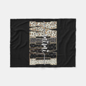 Mimi Bible Leopard Cross Faith And Love Christian Fleecedecke (Vorderseite (Horizontal))