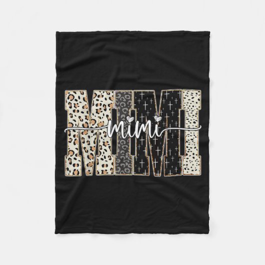 Mimi Bible Leopard Cross Faith And Love Christian Fleecedecke (Vorderseite)