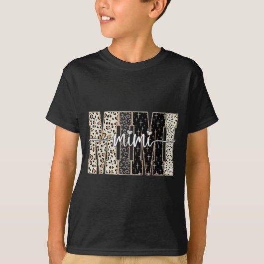 Mimi Bible Leopard Cross Faith And Love Christian T-Shirt (Vorderseite)