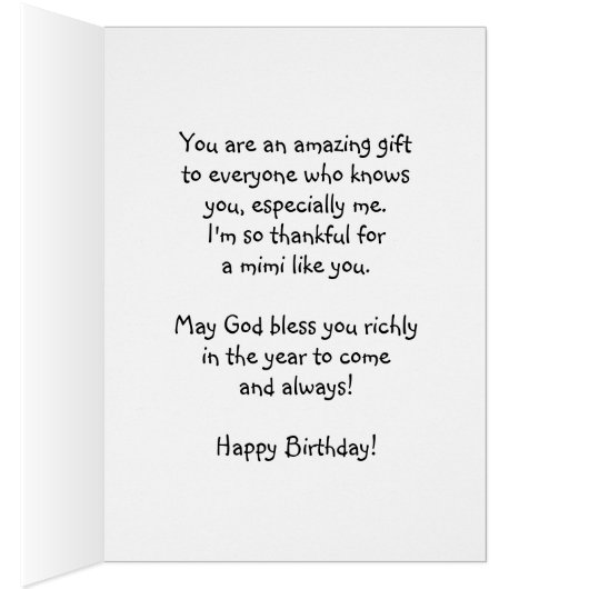 Mimi Birthday, du bist ein Segen (Innen (Rechts))