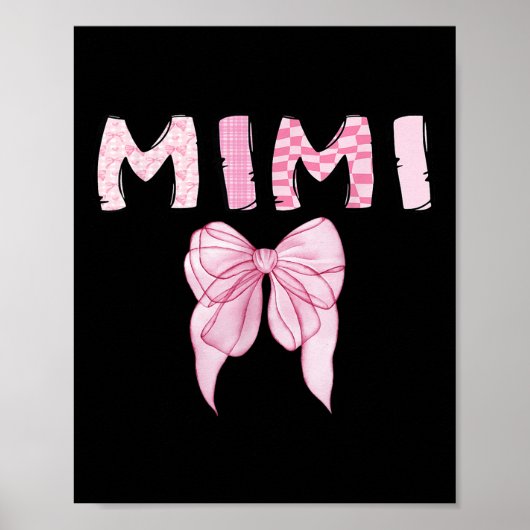 Mimi Birthday Girl Matching Coquette Nk Bow Poster (Vorne)