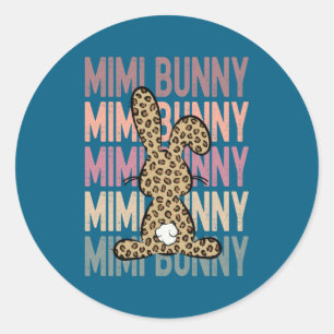 Mimi Bunny Süßes Kaninchen Familie Passende Ostern Runder Aufkleber