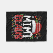 Mimi Claus Christmas Lights Pajama Family Matching Fleecedecke (Vorderseite (Horizontal))