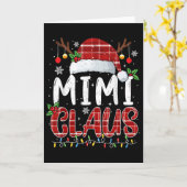 Mimi Claus Christmas Lights Pajama Family Matching Karte (Gelbe Blume)