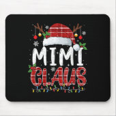 Mimi Claus Christmas Lights Pajama Family Matching Mousepad (Vorne)